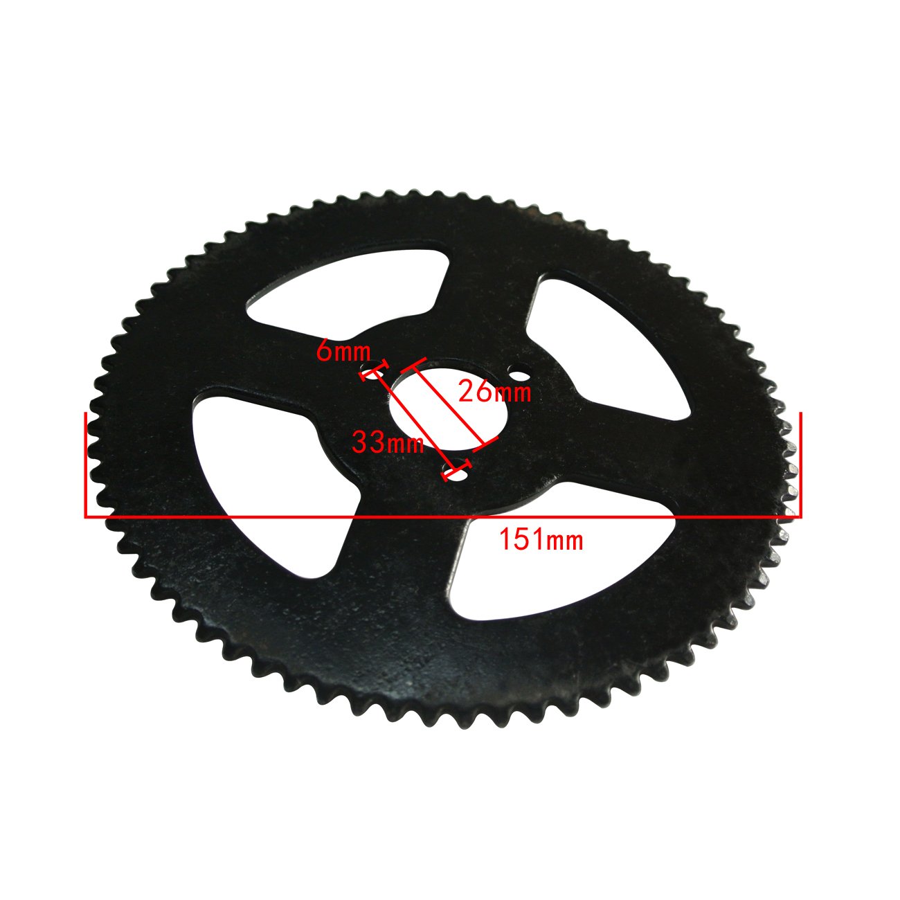 Chains Automotive JRL 25H 74 TEETH CHAIN SPROCKET FIT 47cc 49cc BIKE