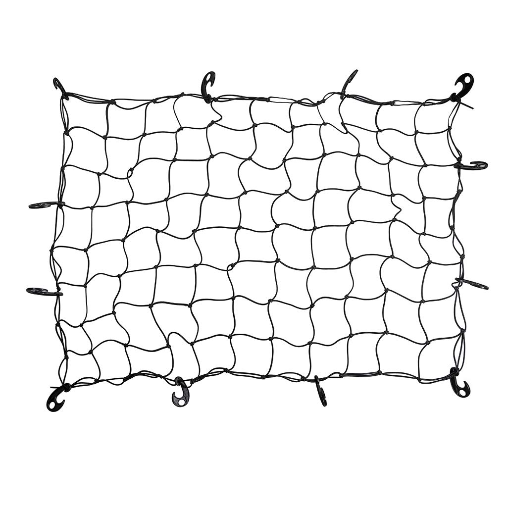 BTSKY 90x120cm to 180x240cm Heavy Duty Bungee Cargo Net with 12 ABS Hook - Large Capacity Roof Car Trunk Mesh, Travel Luggage Rack Elasticity Roof Luggage Carrier