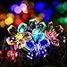 Solar String Lights Outdoor Flower Garden Light , Sungluber 21ft 50 LED Multi Color Blossom Lighting for Christmas, Garden Indoor Wedding Party Decoration Patio Light RBG Fairy