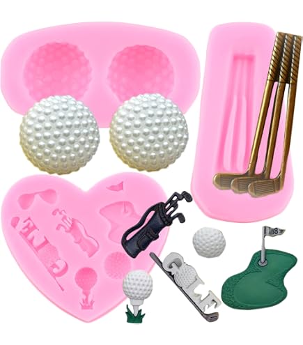Moule Silicone Pour Clubs De Golf – Pour Fondant, Chocolat, Glace, Pâte à Sucre, Argile Polymère
