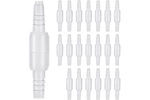 AHHALFFY Oxygen Tubing Connectors 360° Swivel Oxygen Hose Connectors Oxygen Straight Connectors for O2 Tubing Avoid Tube Tangles (White-20pack)