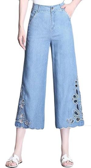 wide leg capri jeans plus size