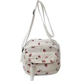 POYIPI Cute Strawberry Purse for Women Strawberry Bag Corduroy Tote Bag for Women Messenger Bag Cute Crossbody Bags Handbags