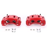 PowerStop Front Red Powder Coated Brake Caliper Pair for Chevrolet Blazer 1998-05 |S10 1998-04 |GMC Jimmy 1998-05 |Sonoma 1998-04 |Isuzu Hombre 1998-00 - High-Temp Brake Caliper Upgrade, S4694