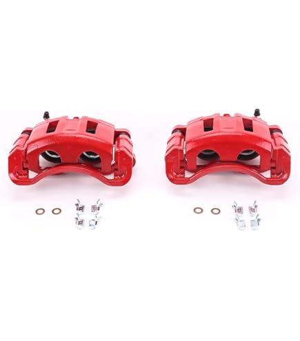 Amazon.com: Power Stop Rear S1448 Pair of High-Temp Red Powder