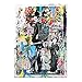 Faicai Art Modern Pop Art Banksy Graffiti Canvas Painting Graffiti Art Prints Colorful Charlie Chaplin Oil Painting Modern Wall Art Posters Living Kids Room Decor Home Decorations Framed 24
