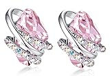 Leafael Wish Stone Stud Earrings with Light