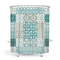 DESIHOM Boho Shower Curtain Green Shower Curtain Rustic Shower Curtain Farmhouse Shower Curtain Polyester Waterproof Shower Curtain 72x72 Inch