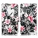 Cellularvilla Wallet Case For LG G Flex 2 H950 H955 LS996 Pu Leather Wallet Card Flip Open Pocket Case Cover Pouch (Black Pink Flower)