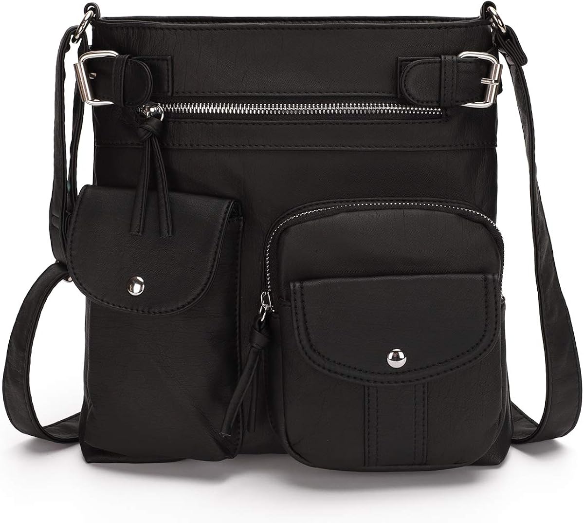 KL928 Everyday Crossbody Bags for Women Soft PU Washed Leather