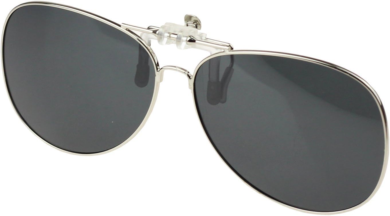 Jaky Retro Polarized Glasses Clip on Flip up Classic AVIATOR Mens&Womens Sunglasses