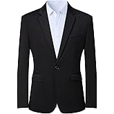 Mylldey Mens Blazers Wrinkle Free Sport Coat Business Casual Men's One Button Slim Fit Travel Blazer Lightweight Suit Jacket