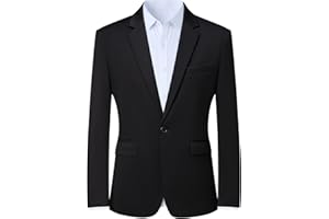 Mylldey Mens Blazers Wrinkle Free Sport Coat Business Casual Men's One Button Slim Fit Travel Blazer Lightweight Suit Jacket