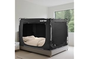 BORNA Bed Tent Bed Canopy, Portable Sleeping Tents Dream Tents Indoor for Kids and Adult, Breathable Privacy Space on Bed wit