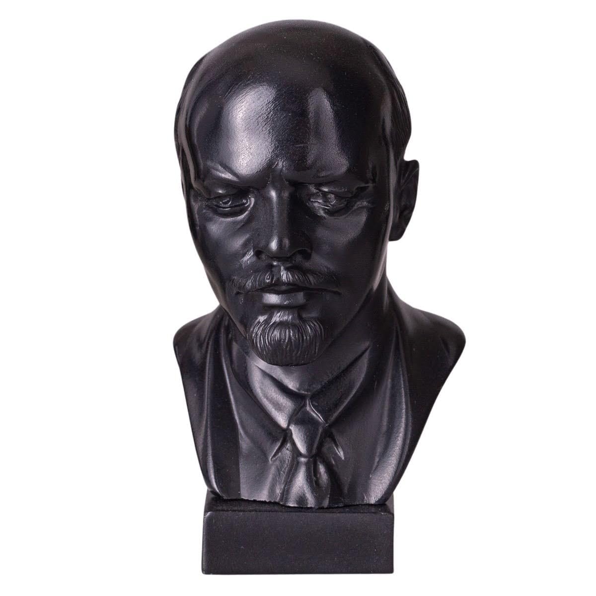 danila-souvenirs Soviet Russian USSR Leader Vladimir Lenin Stone Bust Statue Sculpture 13 cm black