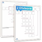 Scribbledo Long Division Dry Erase Board, 11 x 14 Double Sided Grades 3-5 | Easy to Clean, Sturdy Masonite Whiteboard, Guided Divisor Layout for Classrooms, Homeschool and Tutoring Math Practice
