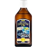 Sanniti 100% Natural Cod Liver Oil, 1081 mg Total Omega-3 Fatty Acids, Wild Caught Nordic, 250 mL (8.4 oz) (Lemon)