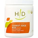 Hallelujah Diet Max Organic Carrot Juice Powder - Made with Pure Organic Carrot Juice, No Artificial Sweetners, Vegan, Gluten Free (8.8oz)