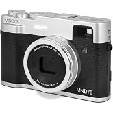 Minolta MND70 Retro Wi-Fi UHD Dual Lens Digital Camera - Silver/Black | Capture sharp HD video with an easy-to-use touchscreen and versatile zoom for everyday recording.