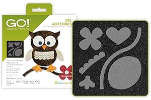AccuQuilt GO! Owl Accessories Fabric Cutting Die w/ Multiple Shapes and Sizes