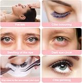 URAQT Eye Gel Pads 50 Pairs with 10 Eyelash Brushes Pink Pro Salon view 6