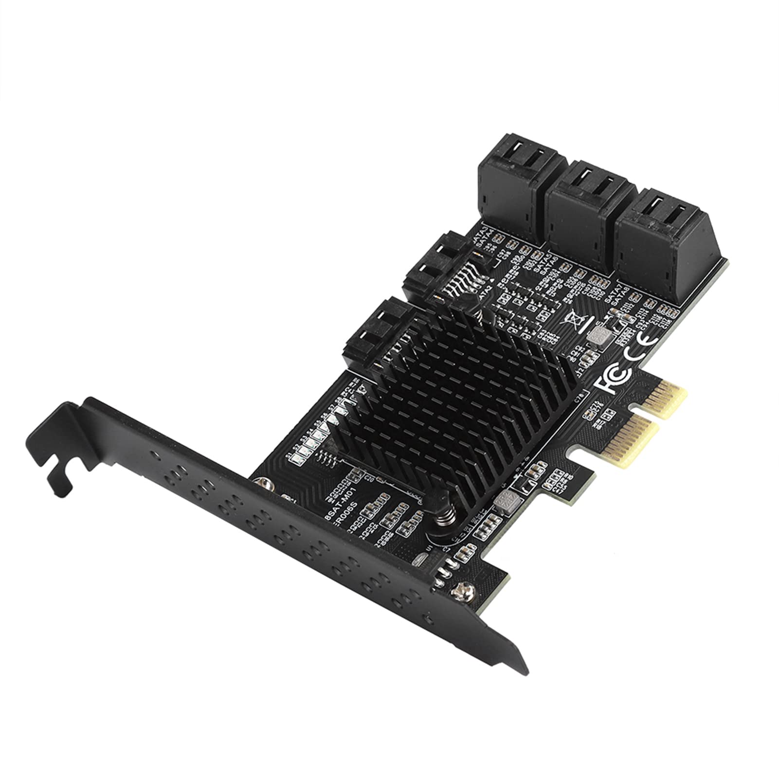 Lazmin 8 Port PCI-E to SATA3.0 Controller, PCI Express to SATA3.0 8-Port SATA III Expansion Controller Card Adapter
