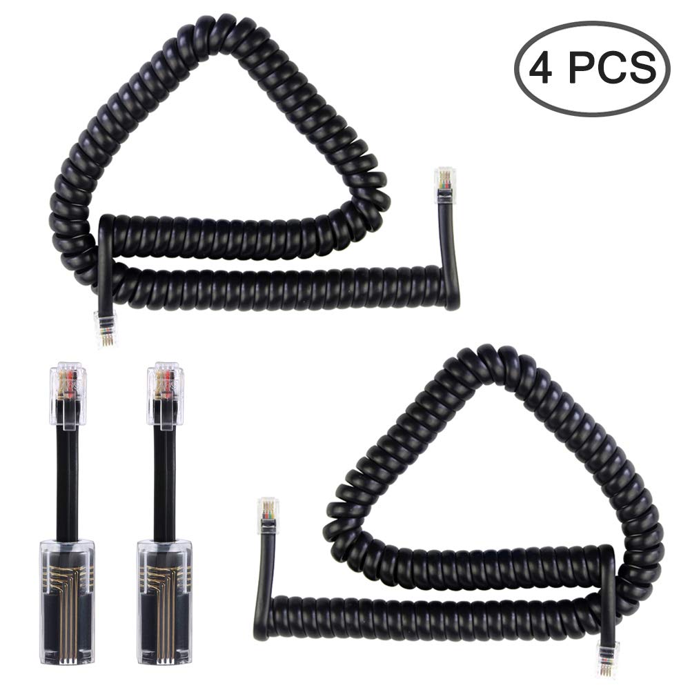 SENHAI 2 Pack 360° AntiTangle Rotating Swivel Telephone Cord