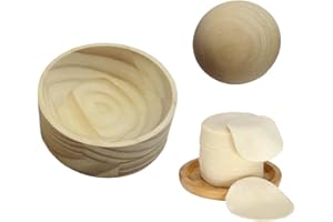 Wooden Dumpling Skin Maker, Handheld Dough Presser for Dumpling Wrappers, Ball Rolling Manual Dumplings Wrapper Maker with Do