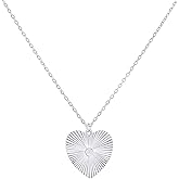 Jewels By Lux Sterling Silver Or Yellow-Tone Womens Cubic-Zirconia Heart Charm Necklace Size 16 + 2 Inches