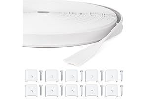 QAGEA RV Insert Molding Trim, Trim Insert 7/8" with Flat Metal End Caps, Travel Trailer Screw Cover Trim, Door Corner Seal, Vinyl RV Corner Molding, 100Ft Camper Exterior Trim (100FT - 7/8" Wide, White)