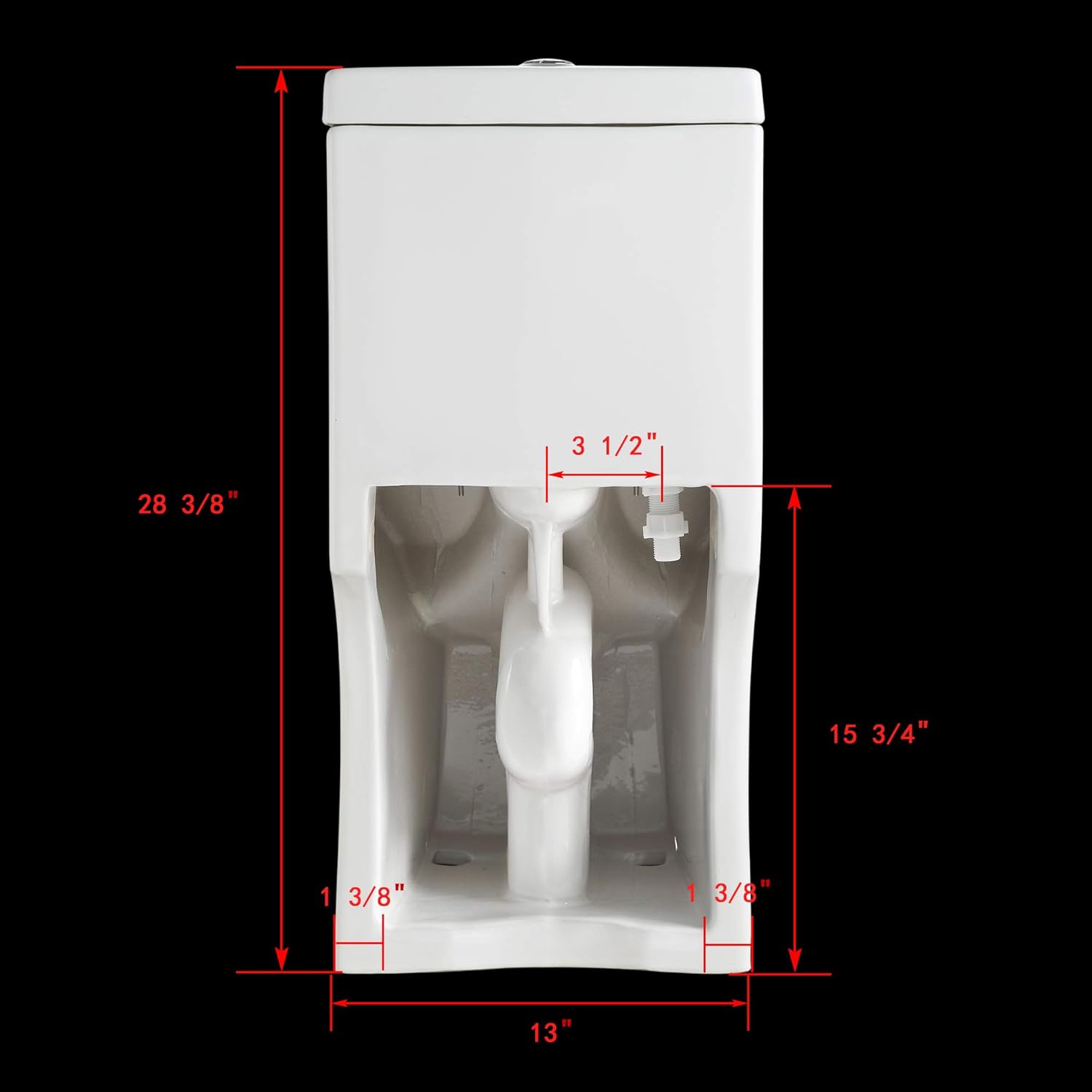 DeerValley DV-1F52813 Small Compact Dual-Flush Elongated One-Piece Toilet, Space Saver Commode designed for Water Closet, Soft Closing Seat Included, High-Efficiency WaterSense Cotton White - - 