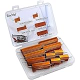 Eiechip Set of 10 Power Resistor, Aluminum Shell Resistors, 25W 6 Ohm/8 Ohm, 50W 25 Ohm, 100W 8 Ohm/3 Ohm Watt Shell Power Al