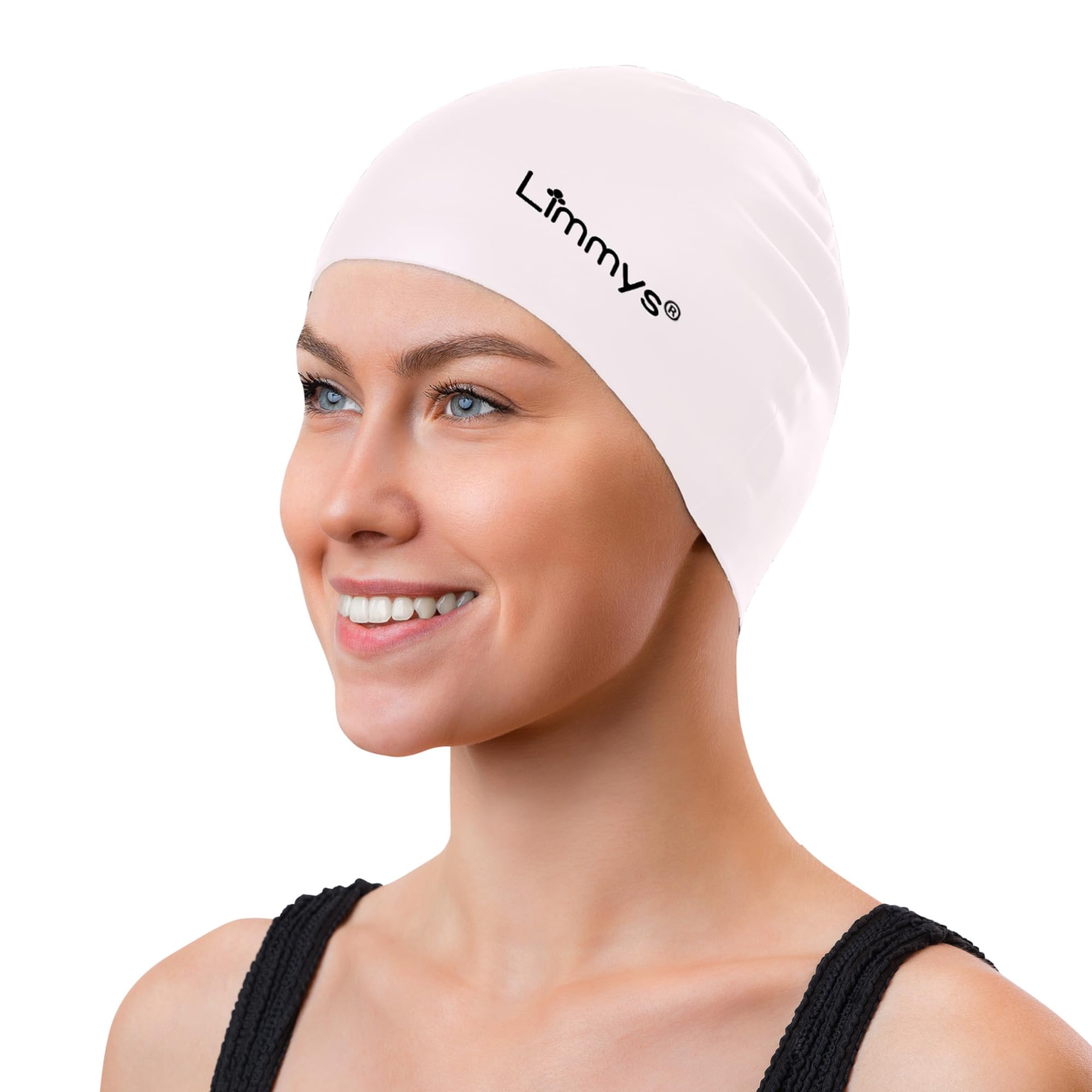 Limmys Silicone Swim Cap for Adults – Soft Stretch Non-Slip Swimming Cap for Women & Men – Comfortable No-Headache Fit, Chlorine-Resistant, Secure Ear Seal, Durable Latex-Free Silicone