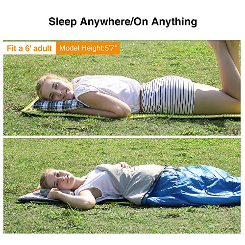 REDCAMP Foam Sleeping Pad Mat, Closed Cell Foam Pad for Camping Backpacking Hiking, Silvery/yellow 72"x22"x0.75" - Thumbnail 2