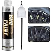 Gloss Black Rim Touch Up Paint, Efficient Car Alloy Wheel Scratch Repair Kit, Quick and Easy Remover Curb Rash, Universal and Color Accurate, Long lasting, Resists Water, Uv Rays