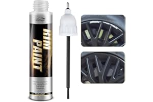 XDOTOAR Gloss Black Rim Touch Up Paint, Efficient Car Alloy Wheel Scratch Repair Kit, Quick and Easy Remover Curb Rash, Universal and Color Accurate, Long lasting, Resists Water, Uv Rays