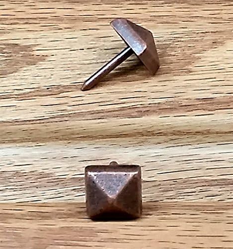 10 Pack of Clavos, Pyramid Shape, 5/8" x 5/8" (Antique Copper)