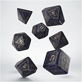 Runic Dice Set: Mixed Blue &amp; Gold for Ages 14 and Up, 1+ Players