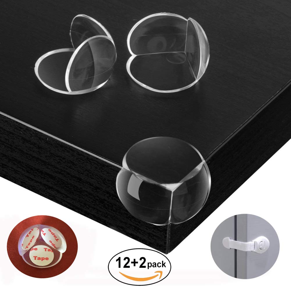 Soft Clear Baby Proofing Corner Guards & Edge Protectors,12 Pack Child