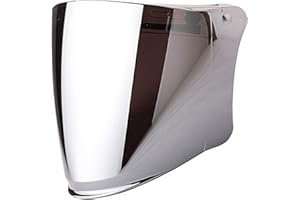 CHERN YUEH Flip Shield Visor for 3-Snap Motorcycle Half Open Face Helmets (Chrome Mirror)