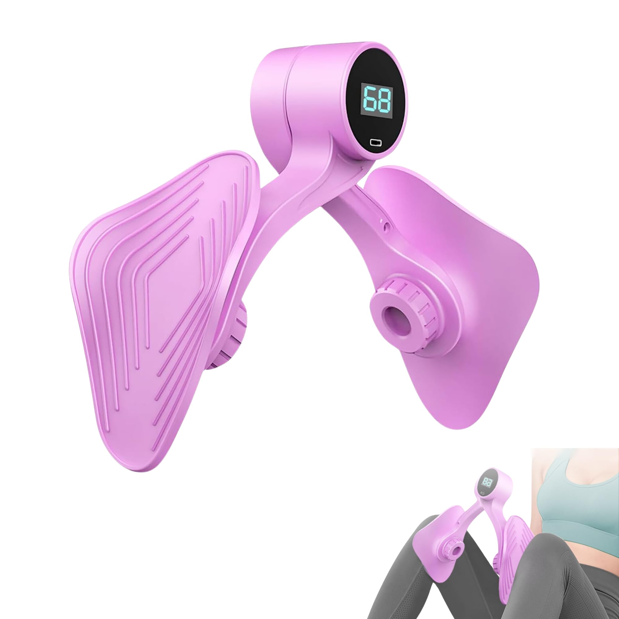 MAGIC SELECT Buttock Machine for Training. Hip Leg Exerciser. Leg Trainer. Pelvic Floor Strengthener, at Home,Gym. Sports Accessory with Resistance and Repetition Counter. Charger USB+Type C.