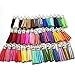 41 pcs of Mix Colors Leather Tassel with Silver White Caps Cell Phone Straps/DIY Charms