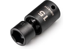 TEKTON 3/8 Inch Drive x 15 mm 6-Point Universal Joint Impact Socket | SID18115