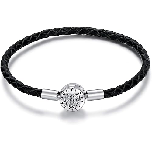 Genuine Charm Bracelet 925 Sterling Silver Snake Chain Bangle Barrel Clasp Jewelry Fit Pandora Charm Birthday Gift for Women