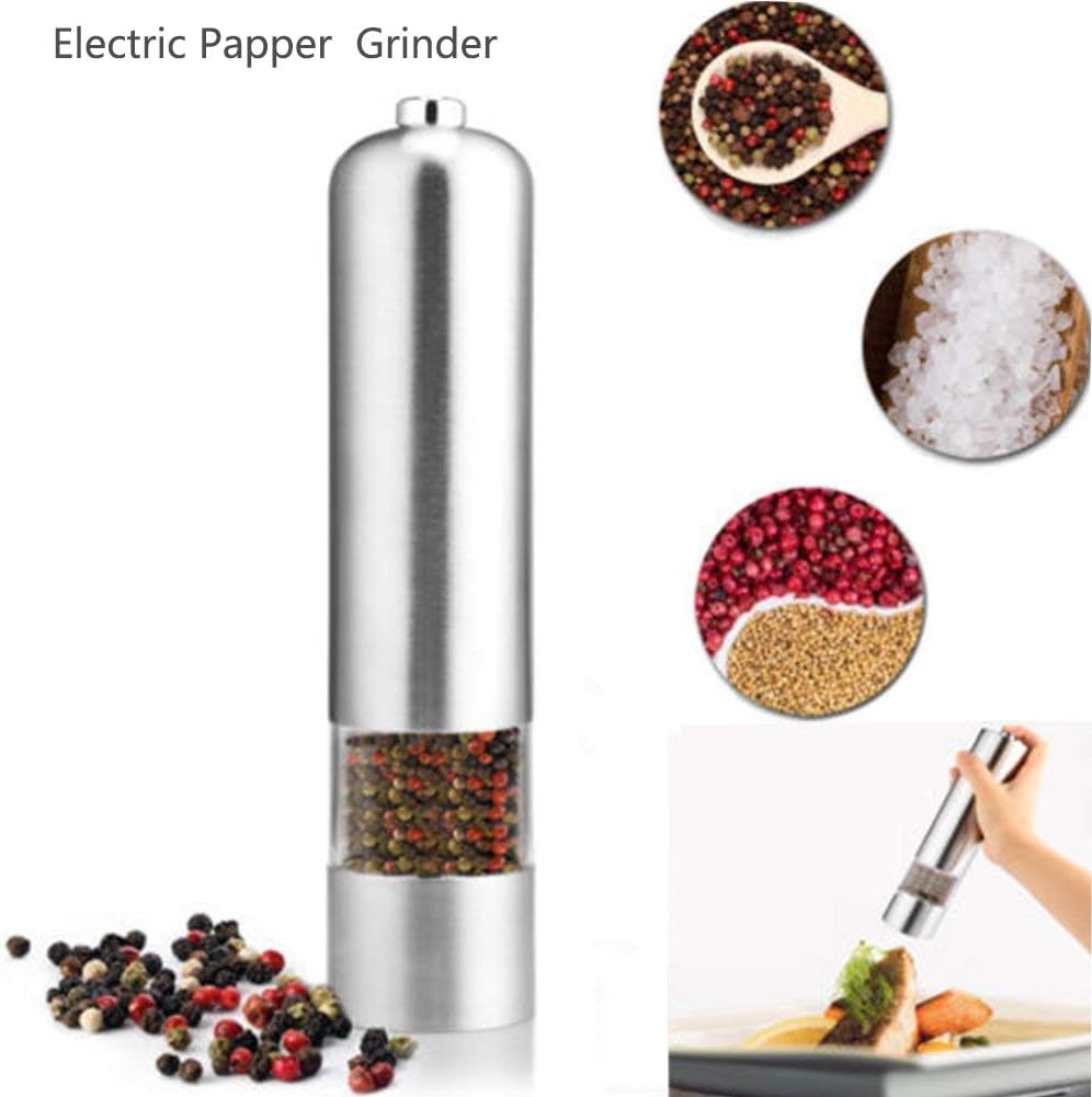 Electric Salt and Pepper Grinder Set Battery Operated