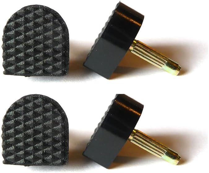 2x Pairs Black Replacement Stiletto HIGH HEEL TIPS 11mm x 13mm (7/16