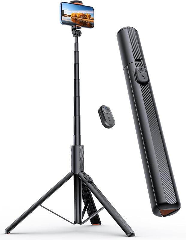 Tripé Selfie Stick de 180cm, monopé móvel NT79 com comando remoto para telemóvel e câmara, compatível com iPhone/Samsung/Gopro/Câmara (preto) — foto 1 de 8