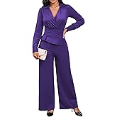 Xinlees Women's Elegant Jumpsuit Business Office Scenes Classic Solid Color Formal Jumpsuit