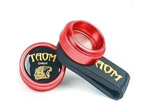 BANLY TAOM Round Shaped Pool Chalk Holder, Portable Pool Chalk Cubes, Magnetic Mini Chalk Holder Pool Billiards, Pool Cue Chalk Case Container Box for Billiard Cue Tip Tool Pool Table Snooker Accessories