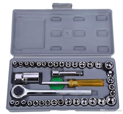 KIPOZ 40 in 1 Screw Driver Set PCS Automobile Motorcycle Tool Box Set Socket Wrench Sleeve Suit Hardware Auto Car Repair Tools Socket Home Tool kit Set|Wrench Tool kit|